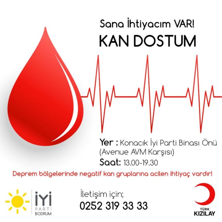 İYİ Parti Bodrum’dan Kan Bağışı Seferberliği