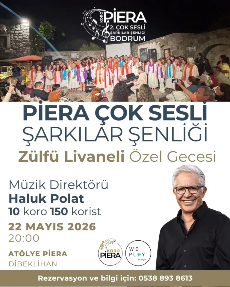 Zülfü Livaneli Şarkıları Bodrum Dibeklihan’da Yankılanacak