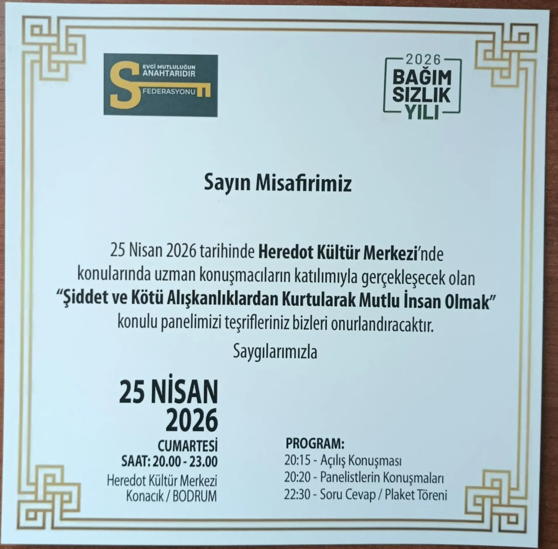 Bodrum’da “Mutlu İnsan Olmak” Konulu Panel