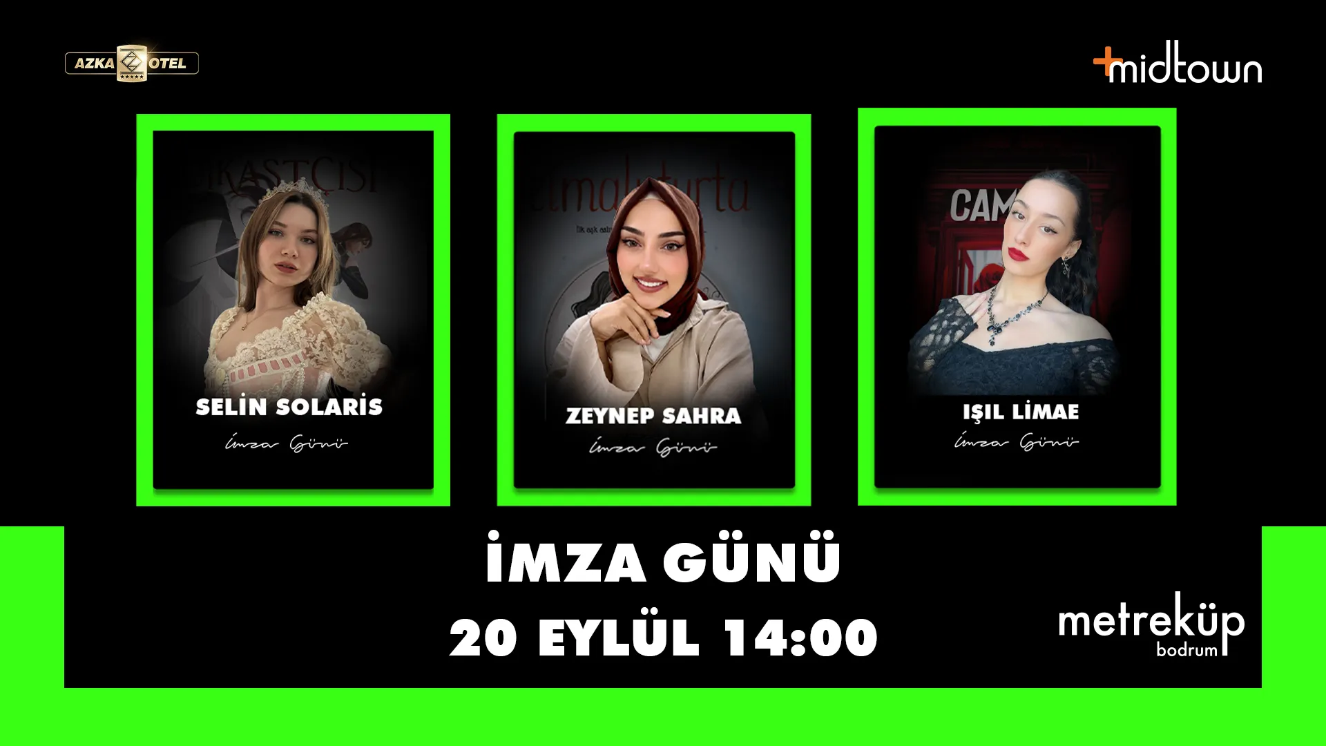 Gençlerin Edebiyat Heyecanı Bodrum’u Sarıyor: Zeynep Sahra, Selin Solaris ve Işıl Limae Metreküp Bodrum’da