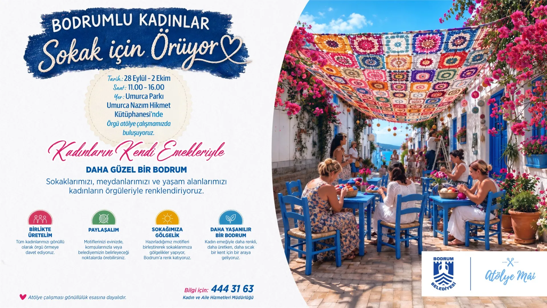 Bodrumlu Kadınların El Emeği Sokaklara Gölge Olacak
